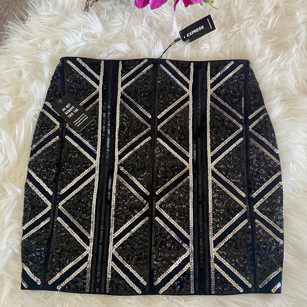 New Years Eve/ Holiday Party! EXPRESS Diamond Sequin Mini Skirt